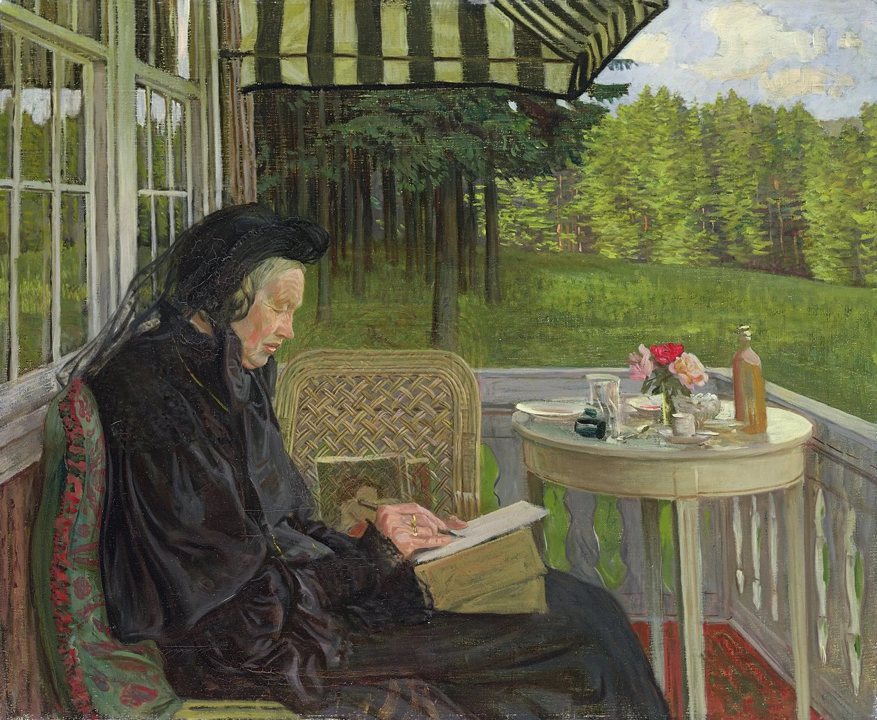 Leopold von Kalckreuth - Marie Zacharias, Serata soleggiata, Hamburger Kunsthalle, Hamburg